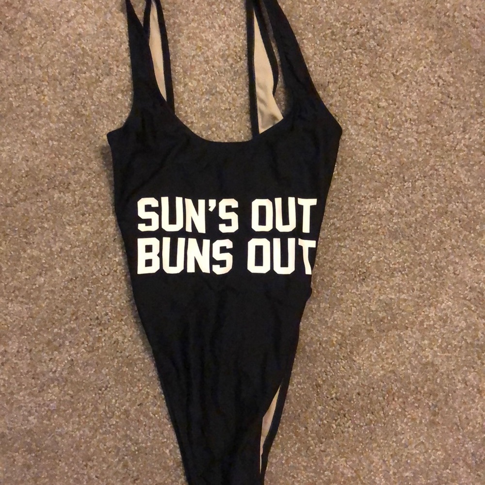 High cut one piece swimsuit
